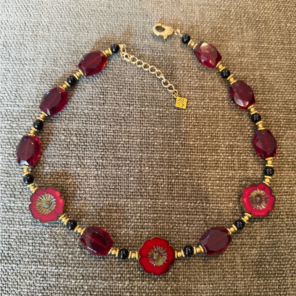 JKJ Handmade Poppy Necklace